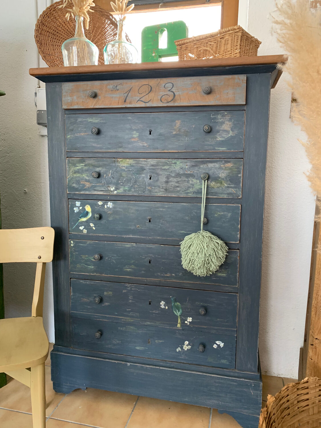 High chest of drawers