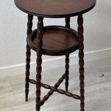 Vintage turned wooden gueridon from the 60s.