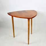 Table basse console polonaise en forme de feuille des années 70