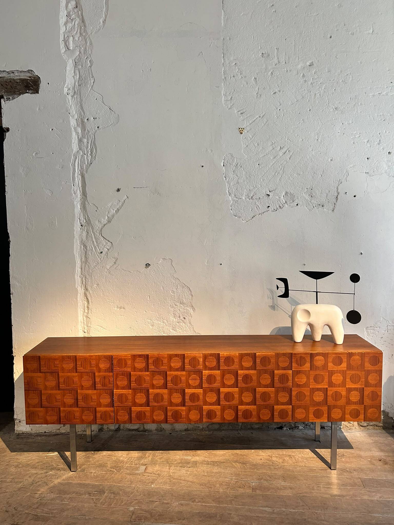 TEAK MARQUETRY ENFILADE 1960s