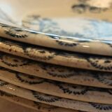 Set of 6 deep plates from Gien "chardons"
