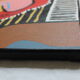 Cubist painting in colored acrylic "Sexual kiss"