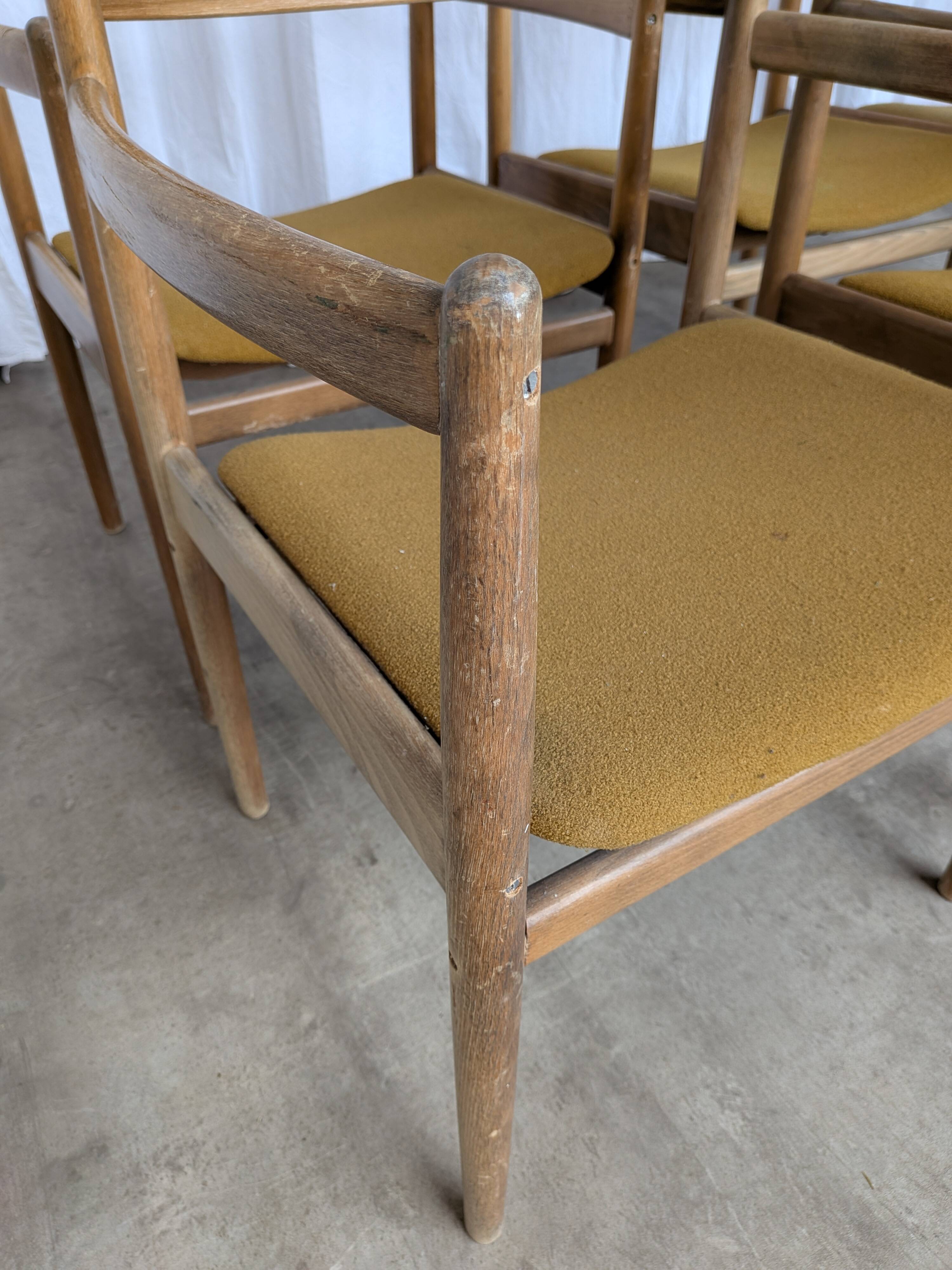 Set of 6 Mid Century STOL Kamnik Armchairs / Yugoslav Vintage Dining Chair