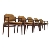 Vintage Danish teak dining room chairs model 62a by Arne Vodder for Sibast
