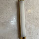 Brass and glass wall lamp