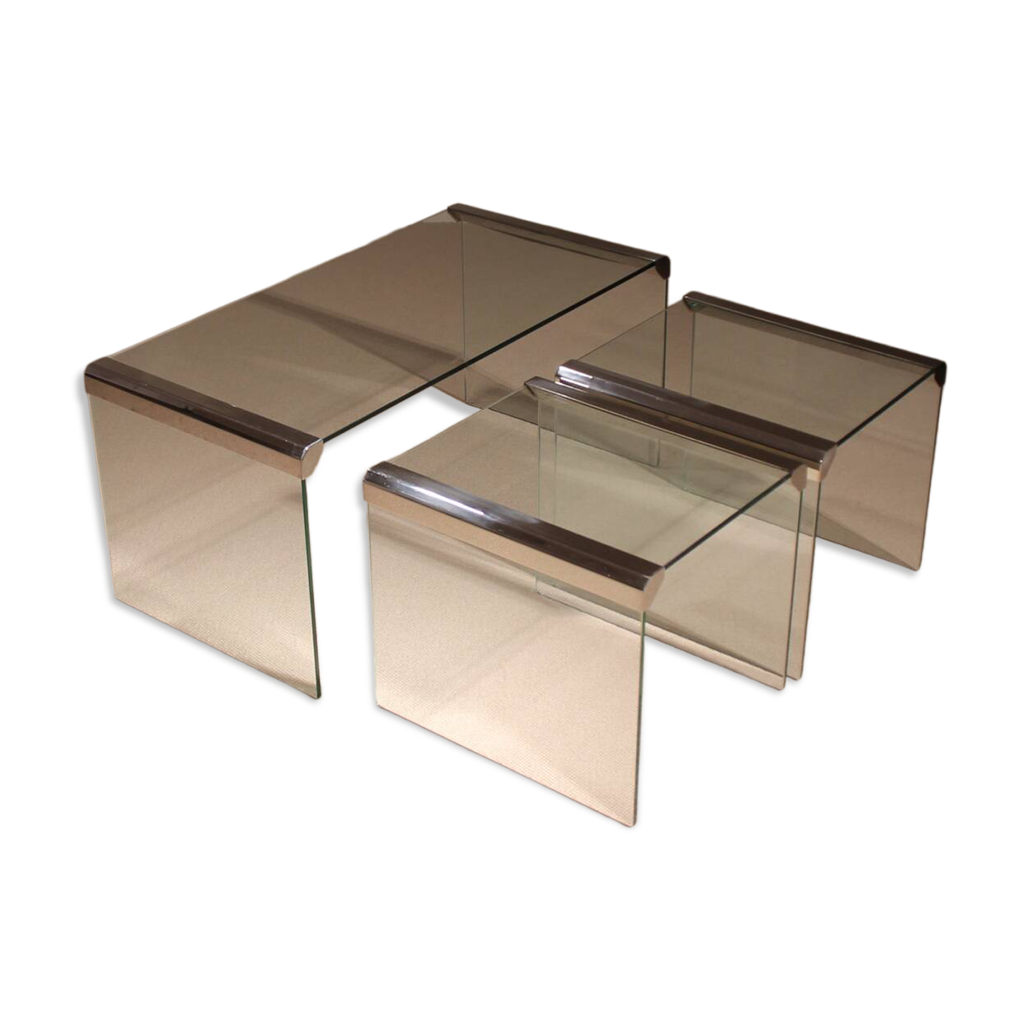 Ensemble de tables gigognes par Pierangelo Gallotti et Luigi Radice | Italie années 1980