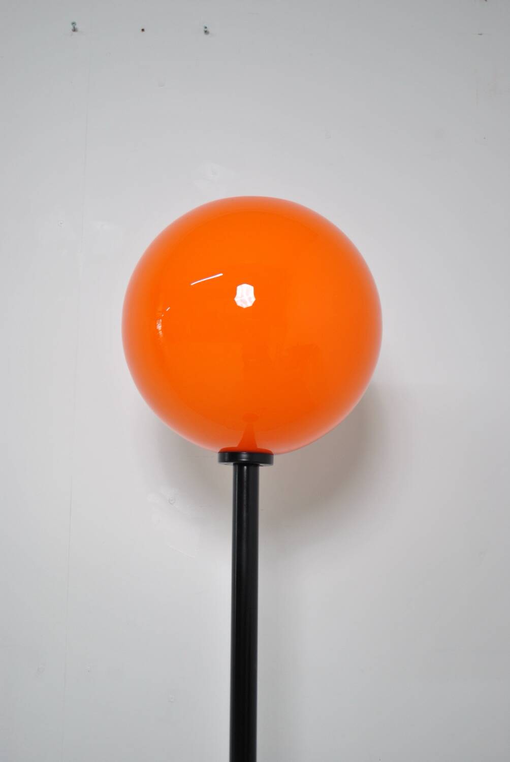 Orange globe floor lamp 1970