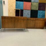 Pair Of Rosewood Omann Jun Sideboards With Teak Interior