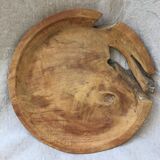Round teak dish