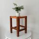 Antique solid oak stool Mountain Chalet