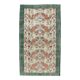Turkish  Oushak vintage hand-knotted floral green rugs bordered 176x205
