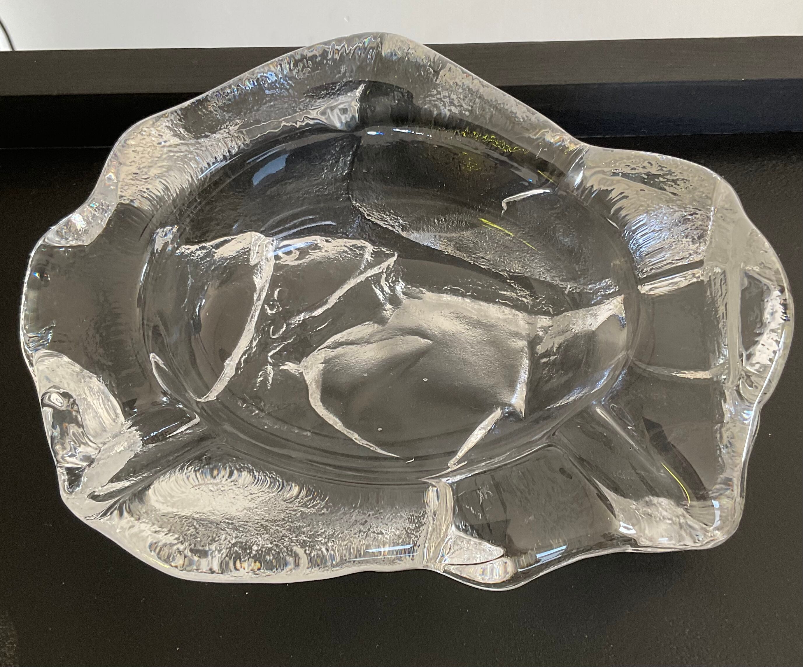 Trinket bowl vintage in 70s glass paste