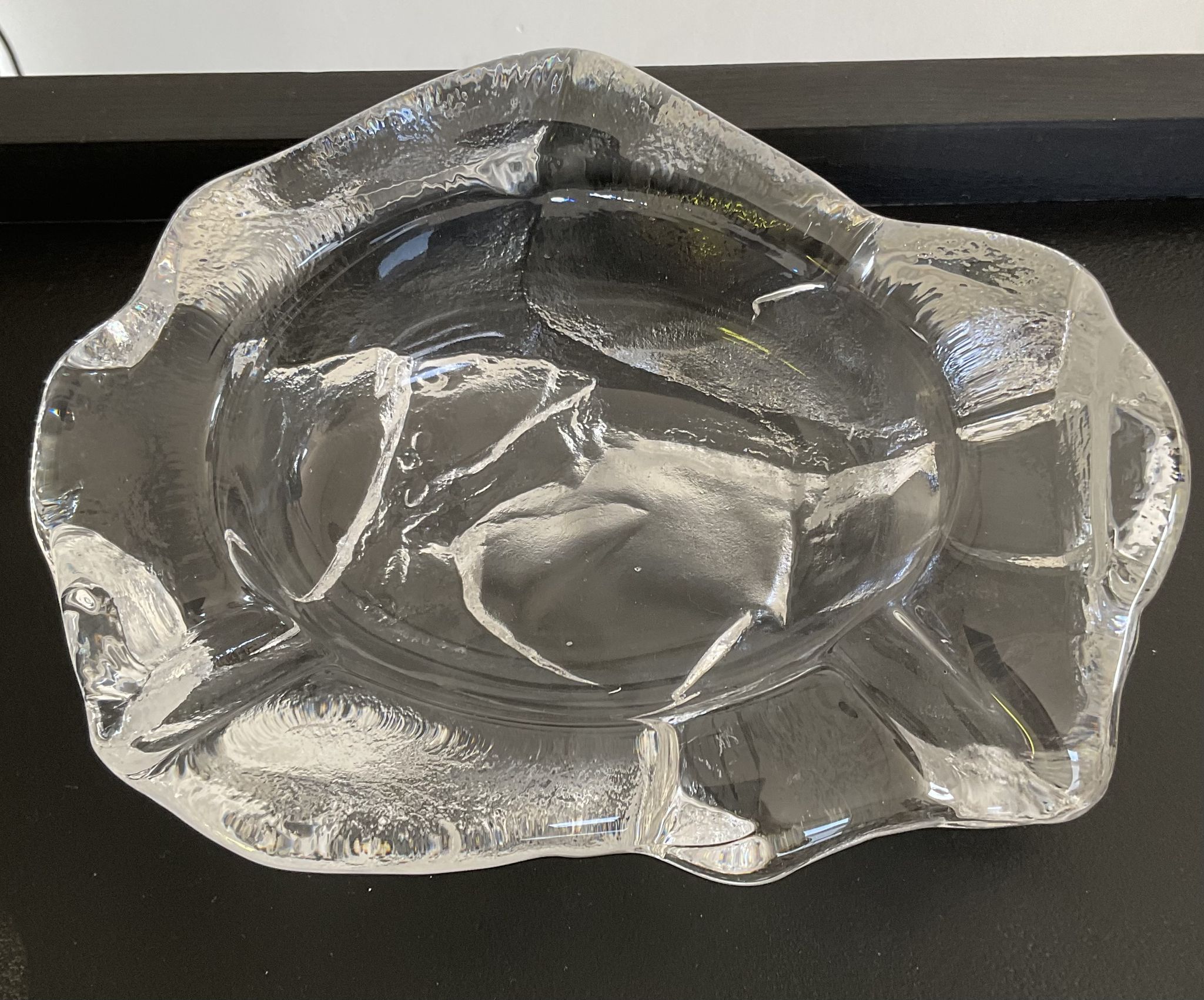 Trinket bowl vintage in 70s glass paste