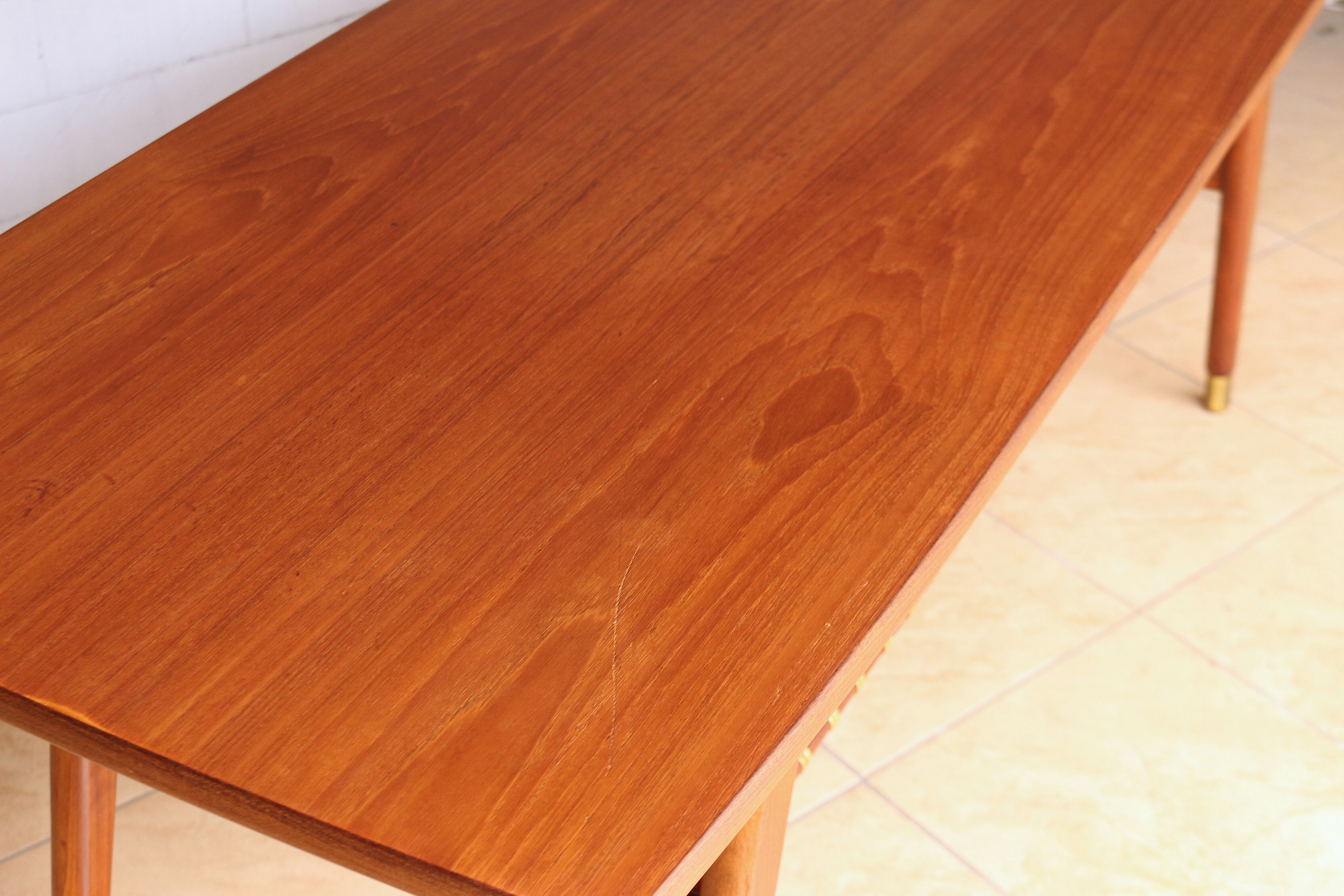 Mid century teak coffee table by Aase Dreieri, Norway 1950
