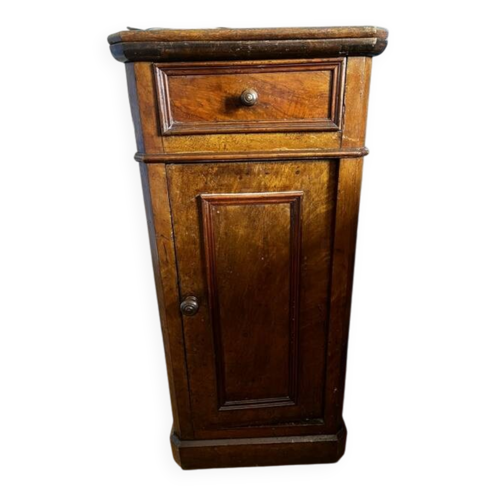 Walnut bedside table in Louis Philippe style