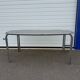 Vintage 70s smoked glass dining table