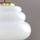 Mid-century italian brass and opaline cloud pendant lamp