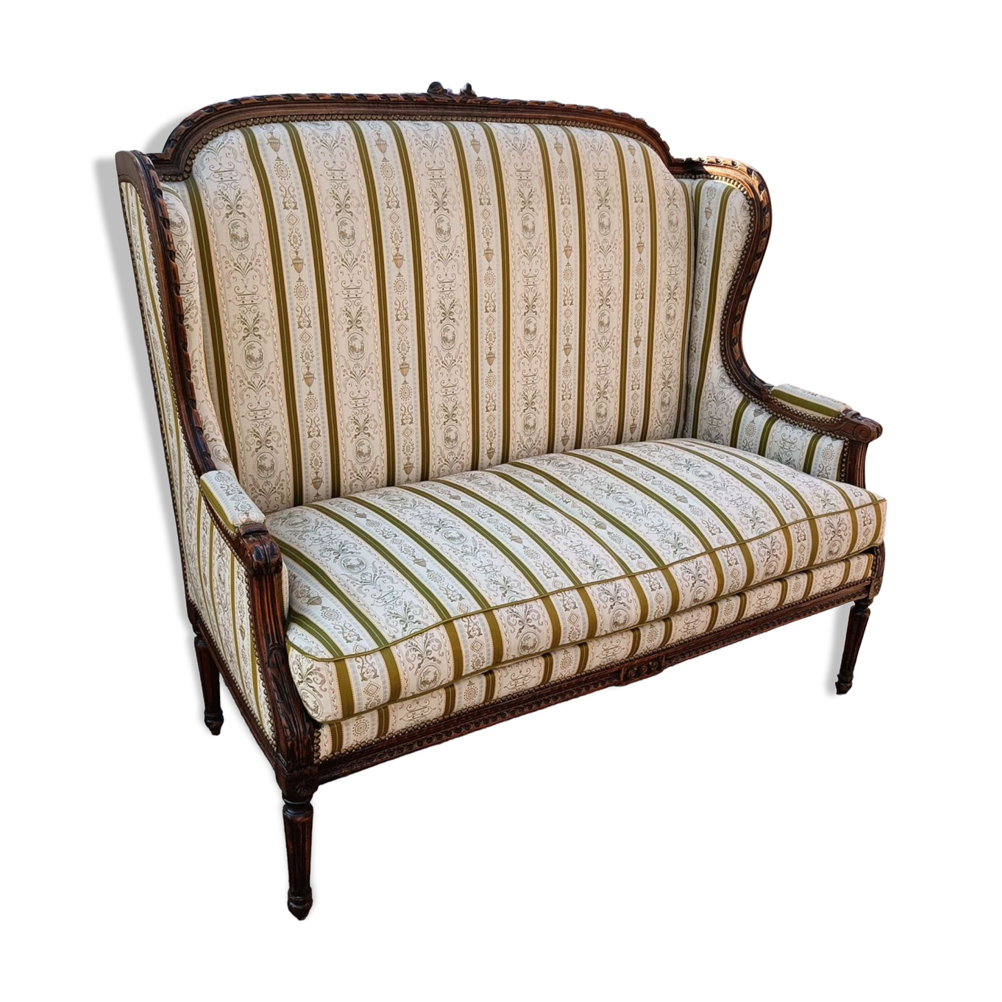 Sofa sofa old style louis xvi 2 places with cushion