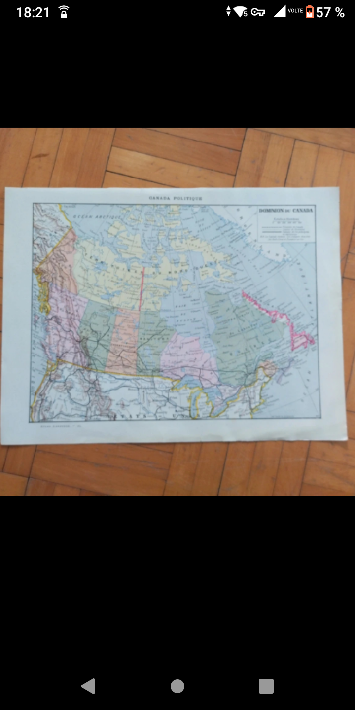 Old political map of Canada Larousse