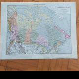 Old political map of Canada Larousse