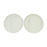 Pair of large Sarreguemines cake dishes