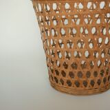 Vintage paper basket in rattan