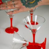 Set of 8 vintage cocktail glasses