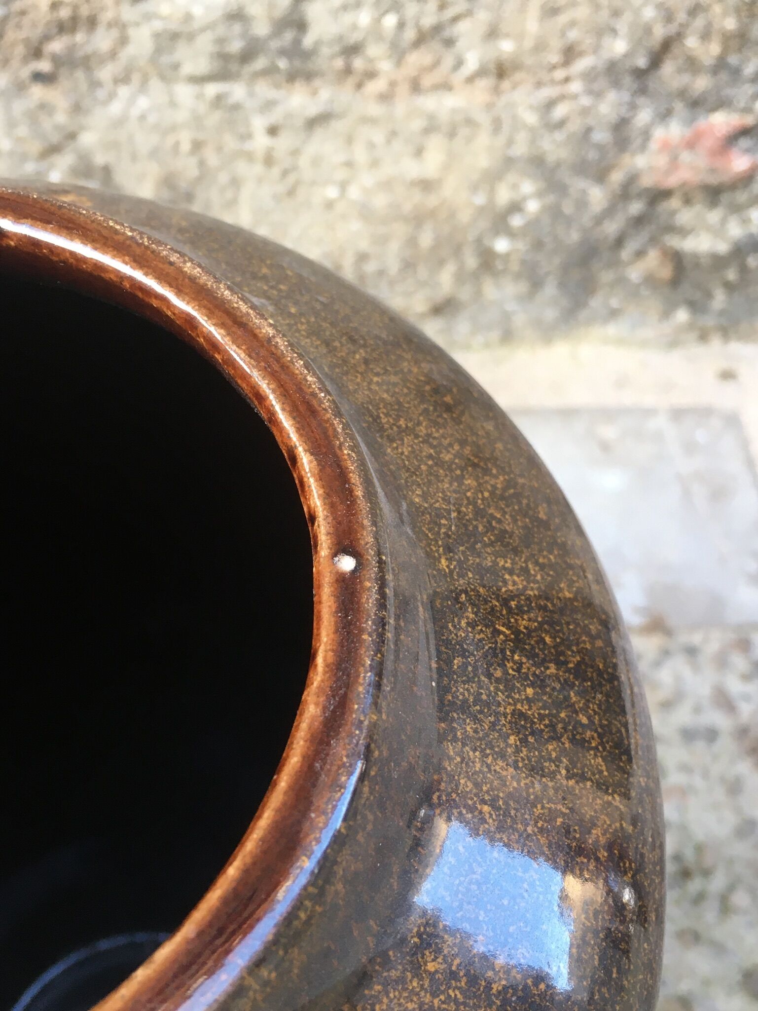 Vase from West Germany in degraded beige & brown