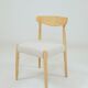 Pair of linen dining chairs