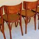 Série de 4 chaises bistrot vintage par Mahieu