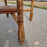 Woven rattan coffee table