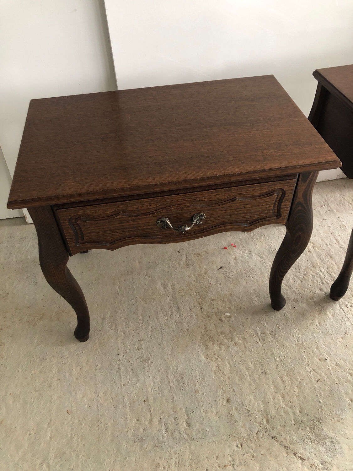 2 Louis XVI style Vintage bedside tables in varnished wood