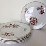 6 flat plates of Sarreguemines Danish model 210410