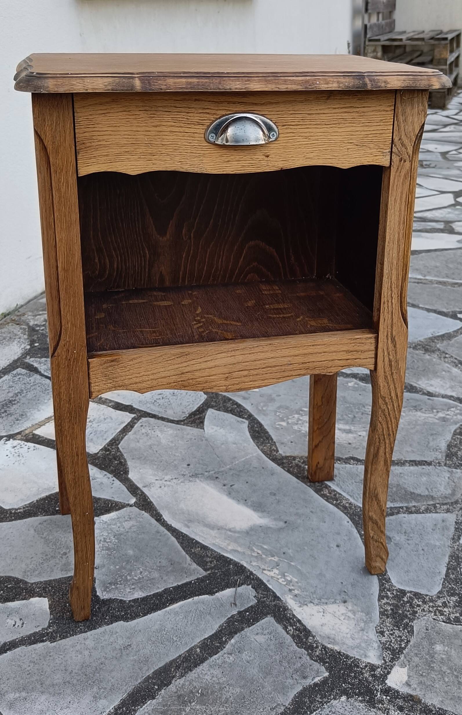 Vintage wooden bedside table