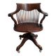 Antique oak office armchair