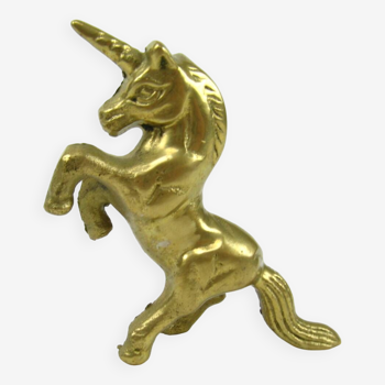 Brass prancing unicorn