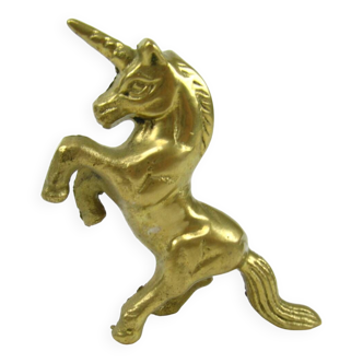 Brass prancing unicorn