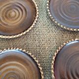 Lot de 11 assiettes à dessert en terre cuite