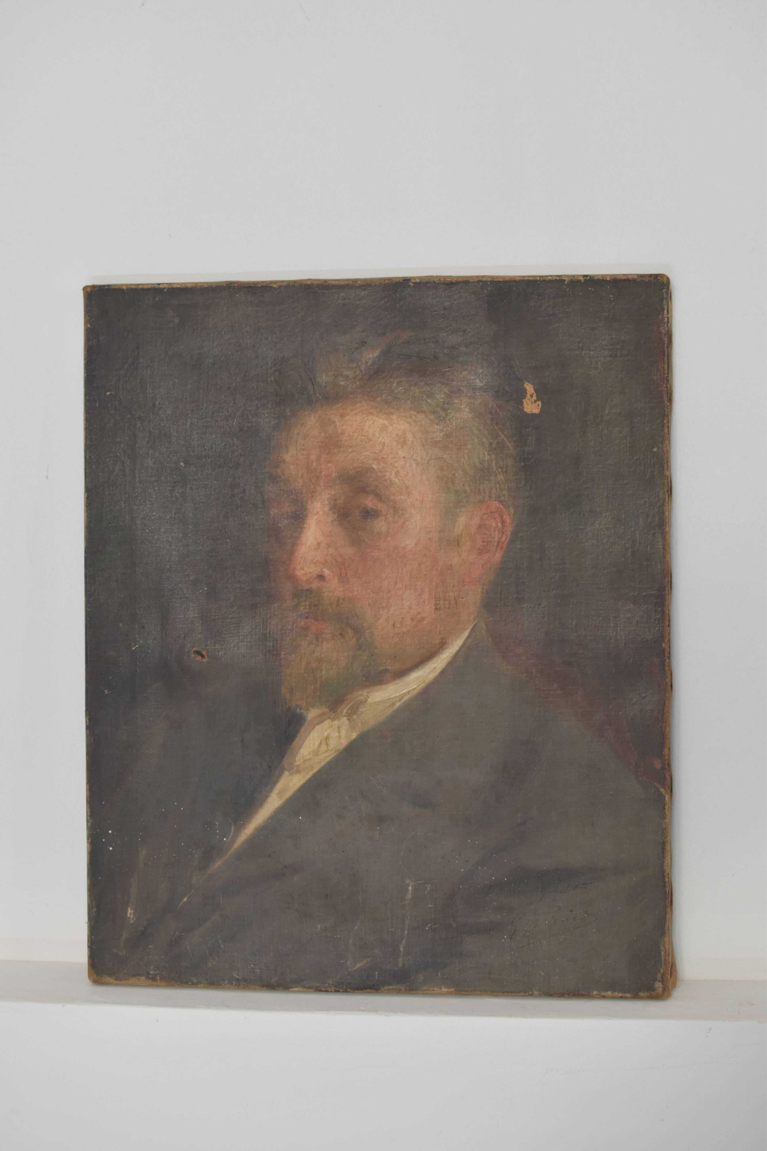 Ancestor portrait painting on canvas