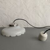 Vintage opaline hanging lamp