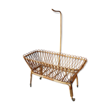Vintage rattan cradle