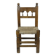 Chaise ancienne en bois et paille, Art Populaire - Espagne
