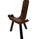 Vintage Spanish chair stool brutalist design