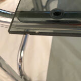 Console smoked glasses, chrome structure, 70s