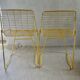Pair of 1960s metal mesh chairs