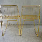 Pair of 1960s metal mesh chairs