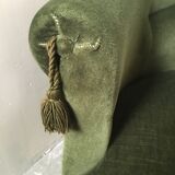 Green velvet toad chair