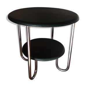 Table d'appoint ronde skaï et