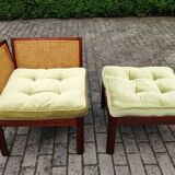 Plexus armchair and ottoman designed by Wikkelso for CFC Silkeborg Denmark 1960s