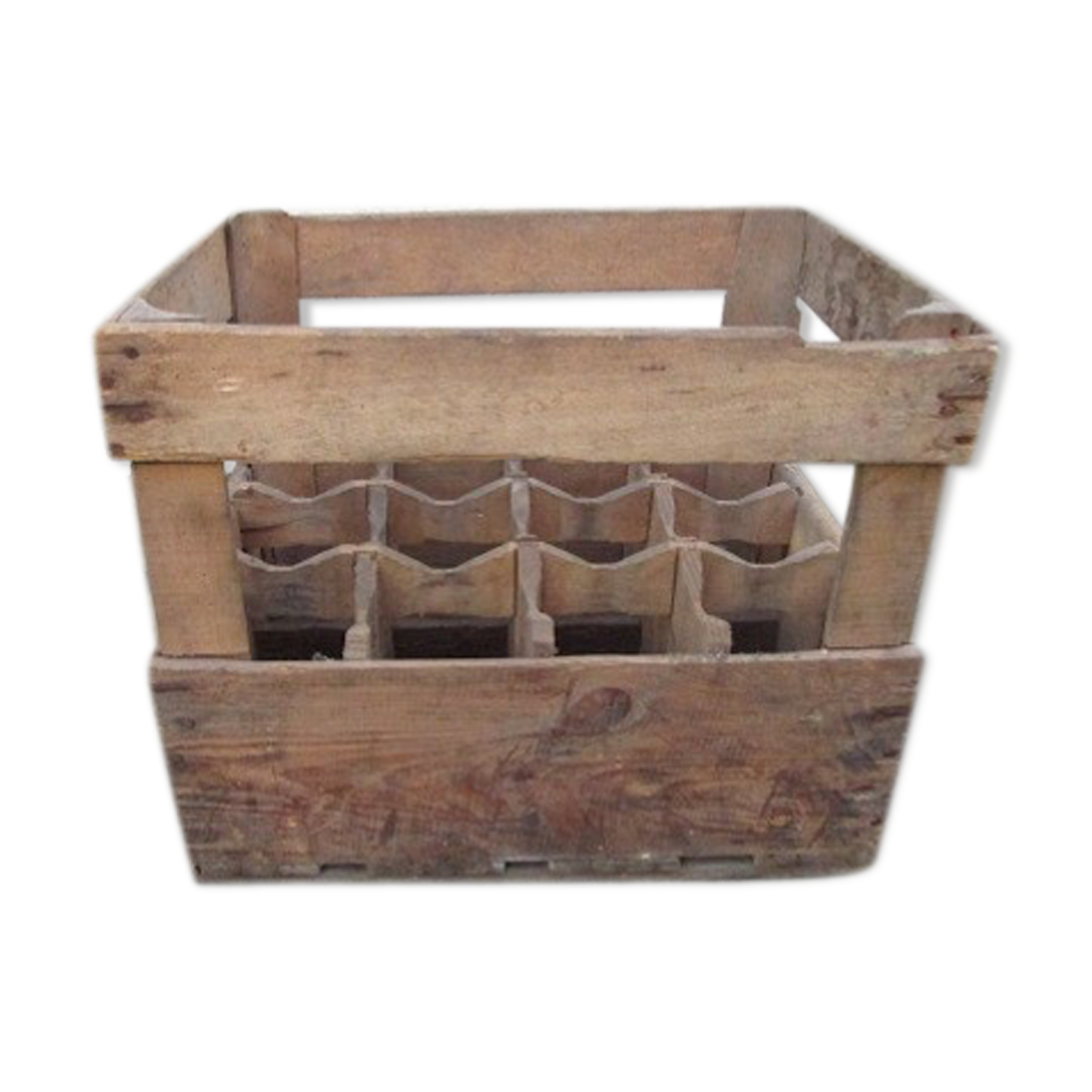 Former wooden bottle crate advertising
